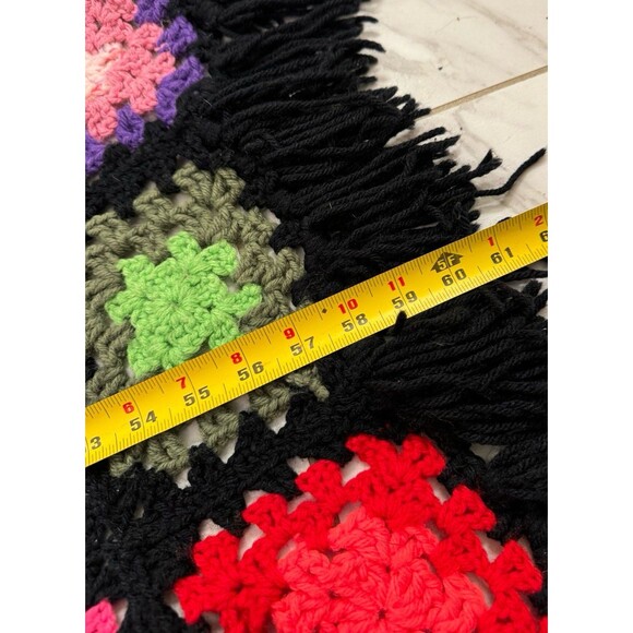 Crochet Granny Squares Bright Art Blanket Square Throw Bed Couch Sofa Hand Made - Picture 4 of 5